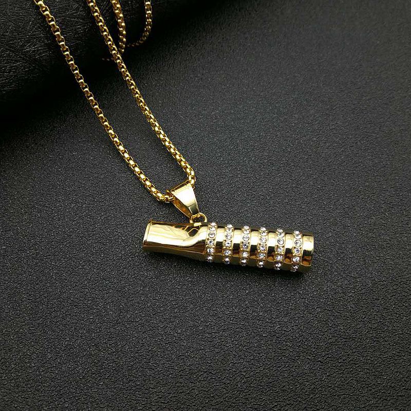 Zircon Necklace – Statement Cigarette Holder Pendant