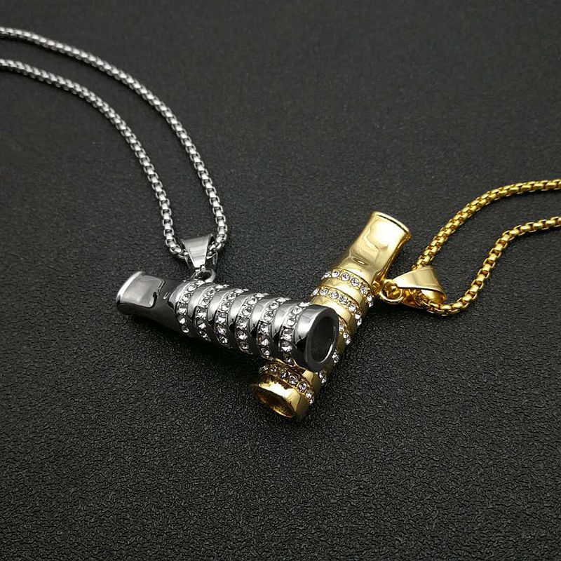 Zircon Necklace – Statement Cigarette Holder Pendant