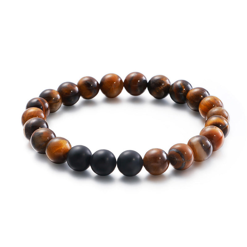 Handcrafted Retro Beaded Tiger's Eye Bracelet for Men and Women