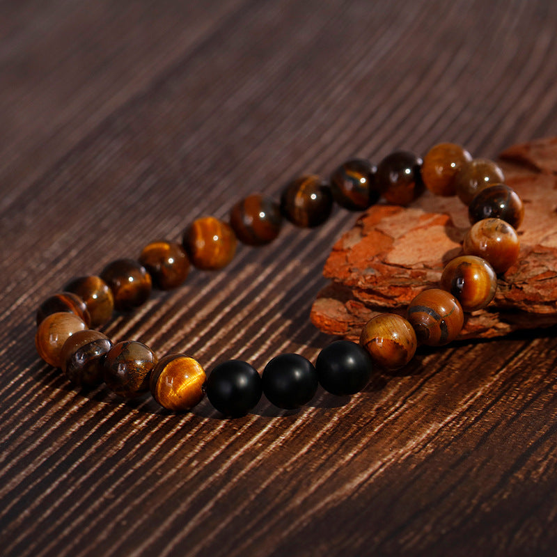 Handcrafted Retro Beaded Tiger's Eye Bracelet for Men and Women