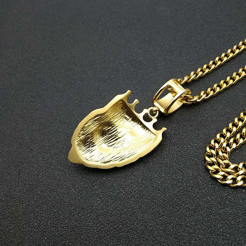 Zircon Necklace - Statement Gold-Plated Lion Head Pendant for Hip Hop Style by Planderful Jewelry