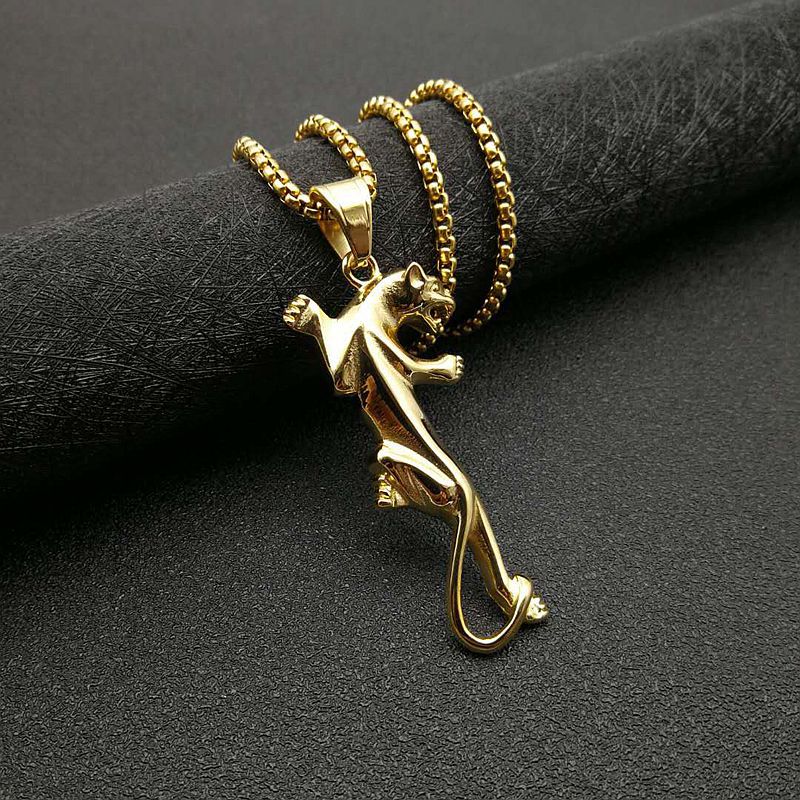 Zircon Necklace – Statement Hip Hop Leopard Head Pendant