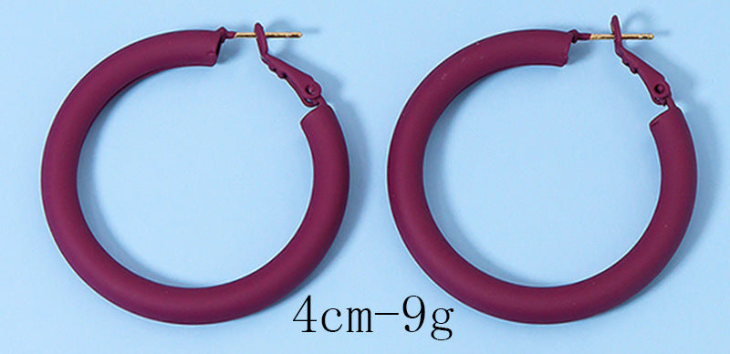 Exaggerated Metal Lacquer Earrings - Vienna Verve Collection