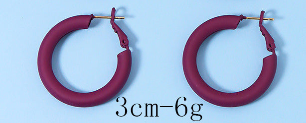 Exaggerated Metal Lacquer Earrings - Vienna Verve Collection