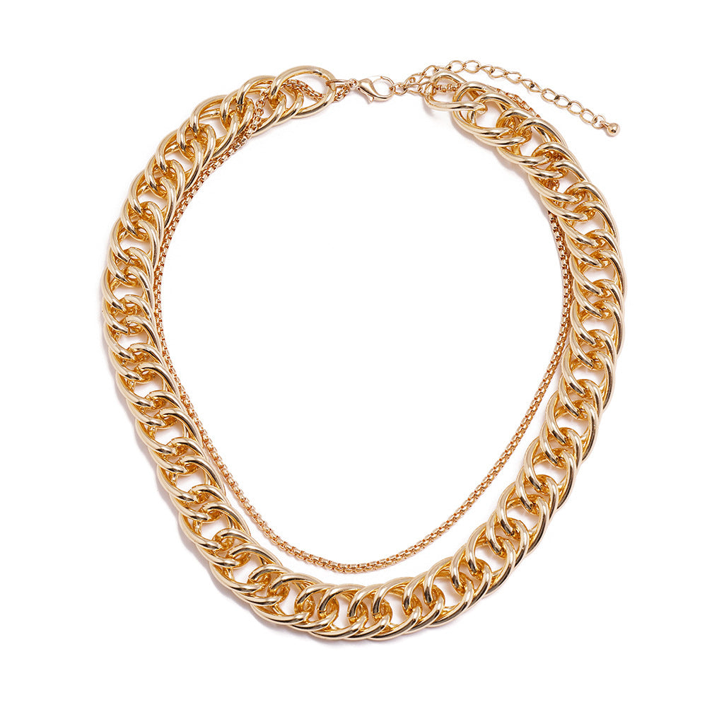 Chic Layered Chain Necklace with Tassel Details and Hip-hop Vibes