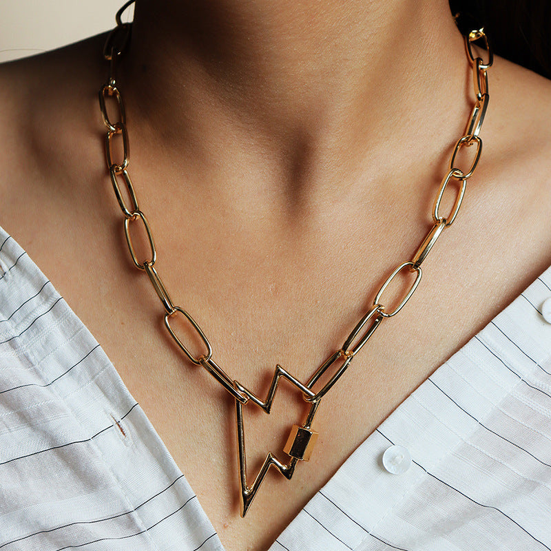 European-American Internet Celebrity Lightning Pendant Necklace - Vienna Verve Collection