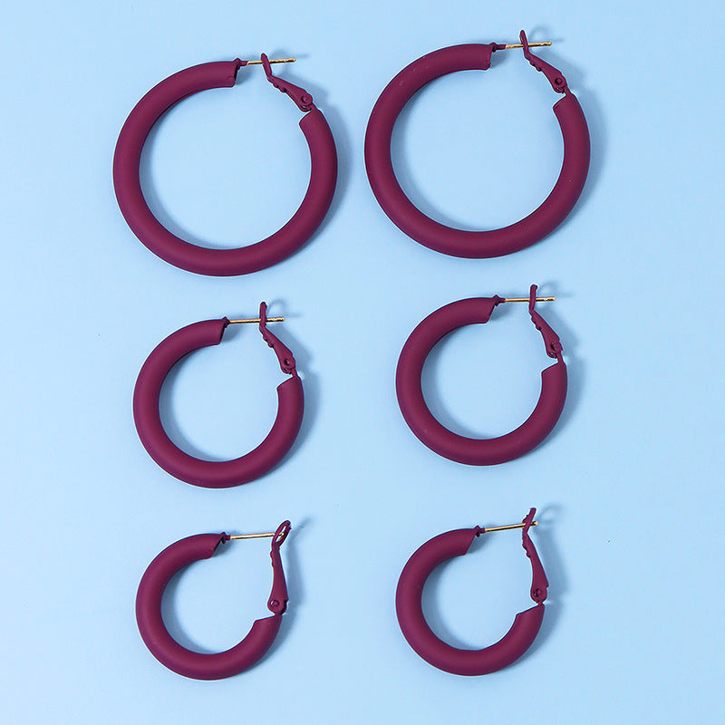 Exaggerated Metal Lacquer Earrings - Vienna Verve Collection