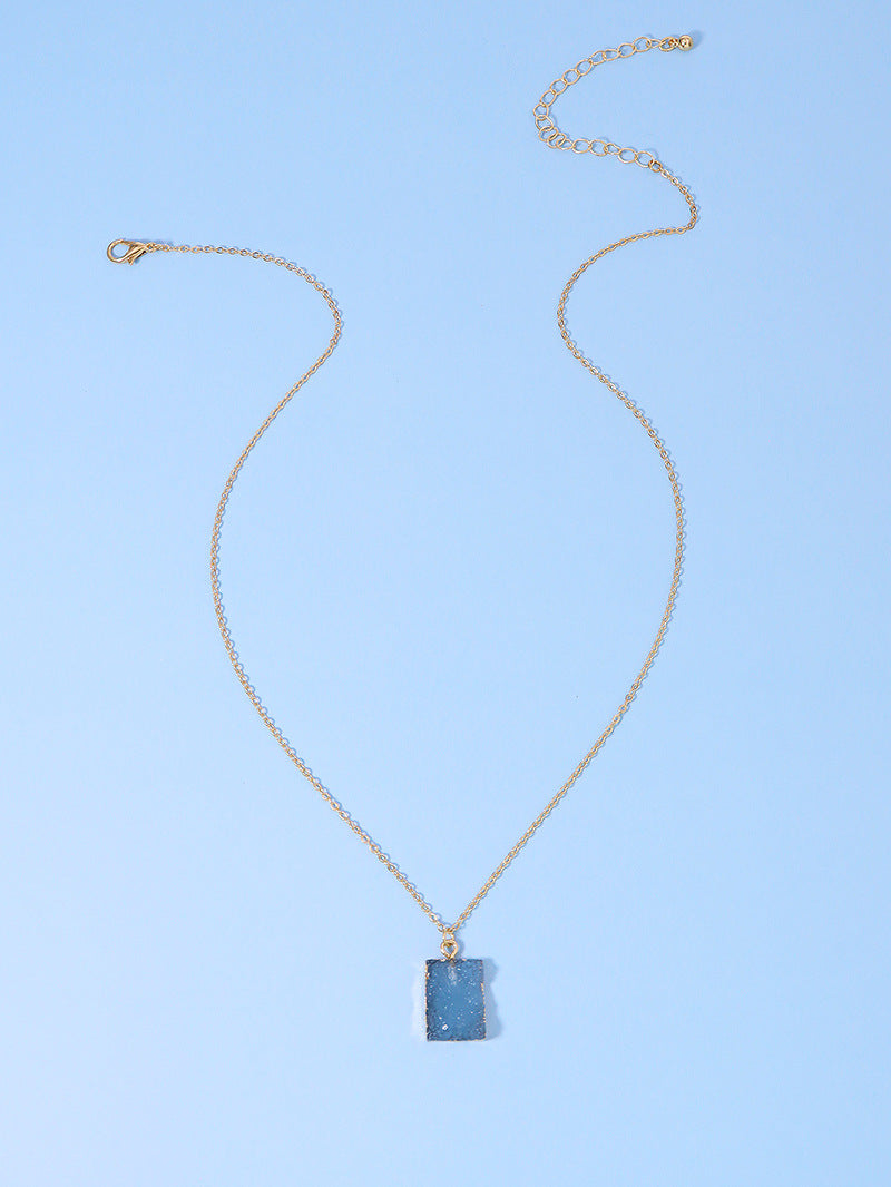Blue Crystal Pendant Necklace - Vienna Verve Collection