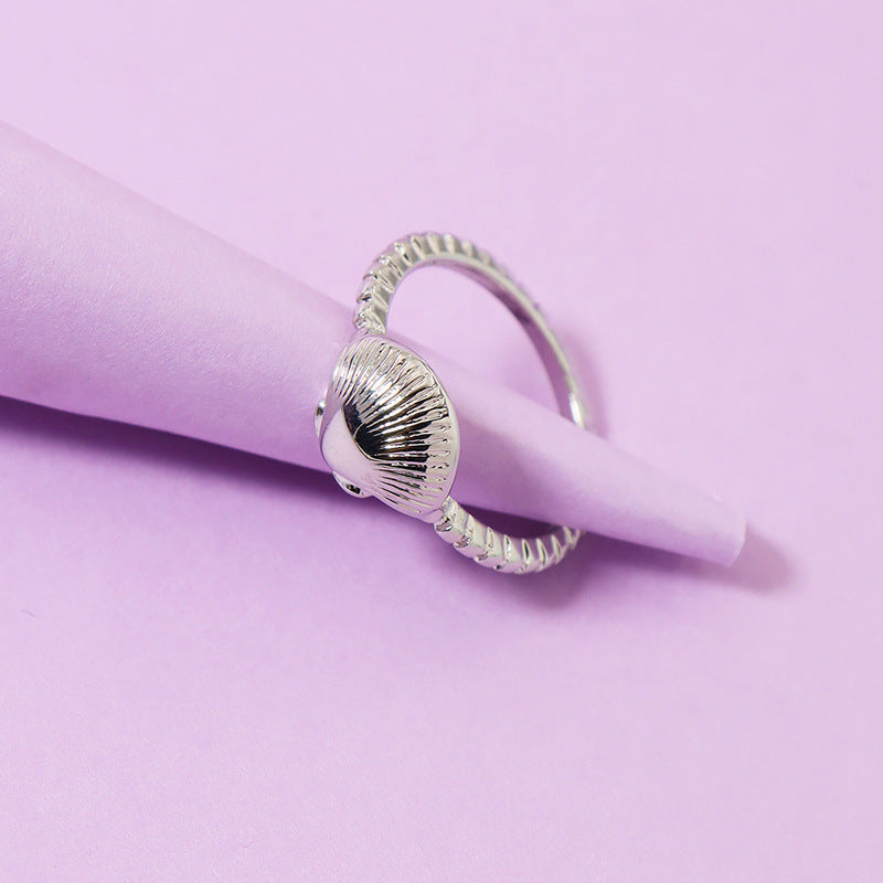 Maritime Chic Starfish Shell Ring Set - Ocean-Inspired, Stylish Vacation Jewelry