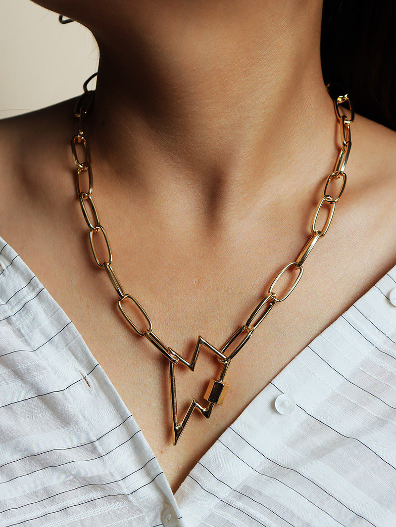European-American Internet Celebrity Lightning Pendant Necklace - Vienna Verve Collection