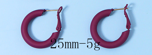 Exaggerated Metal Lacquer Earrings - Vienna Verve Collection