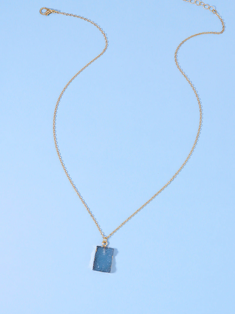 Blue Crystal Pendant Necklace - Vienna Verve Collection