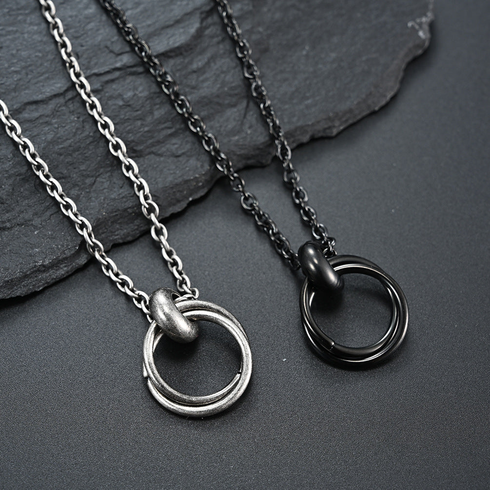 Vintage Pendant — Black, Antiqued or Silver
