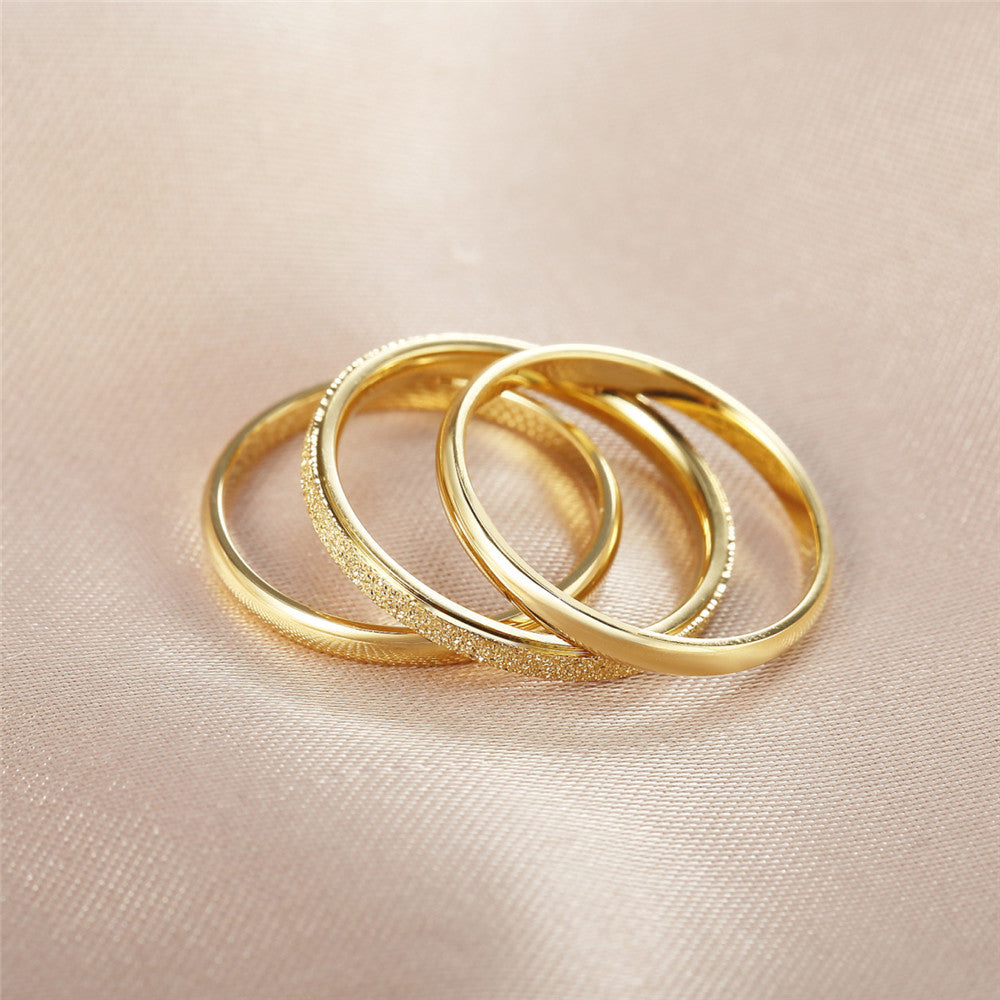 Everyday Genie Titanium Steel Ring Set with Matte Finish