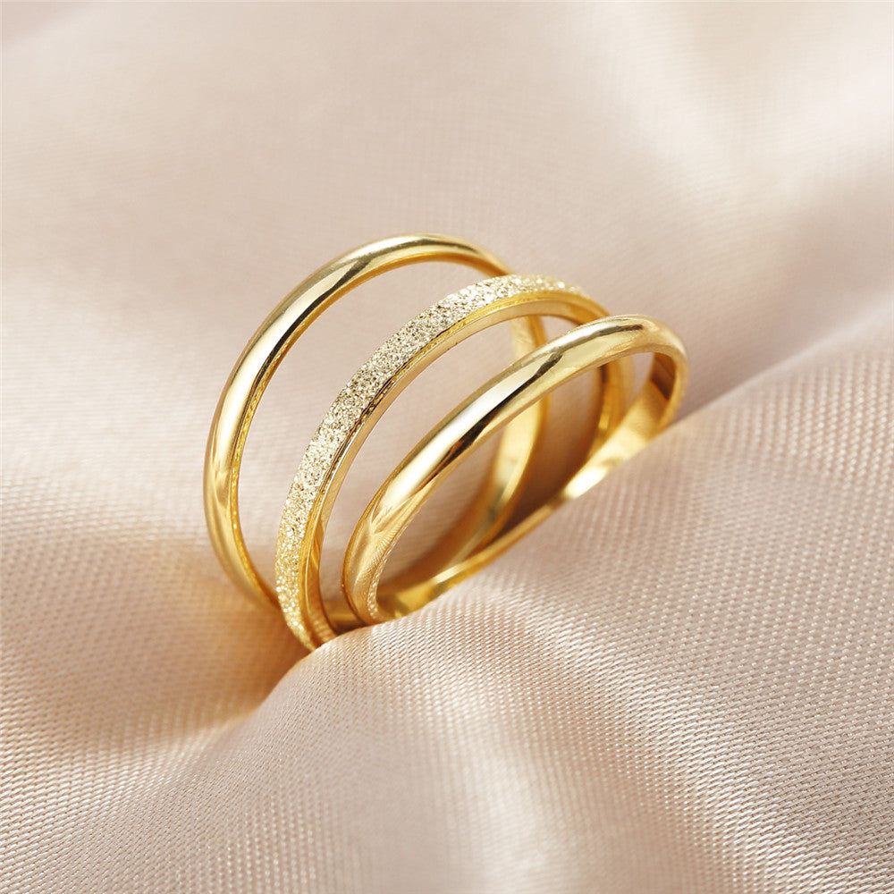 Everyday Genie Titanium Steel Ring Set with Matte Finish