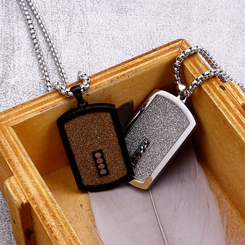 Can Be Sent On Behalf Of Others, And Stainless Steel Men's Tag Pendant, Necklace
