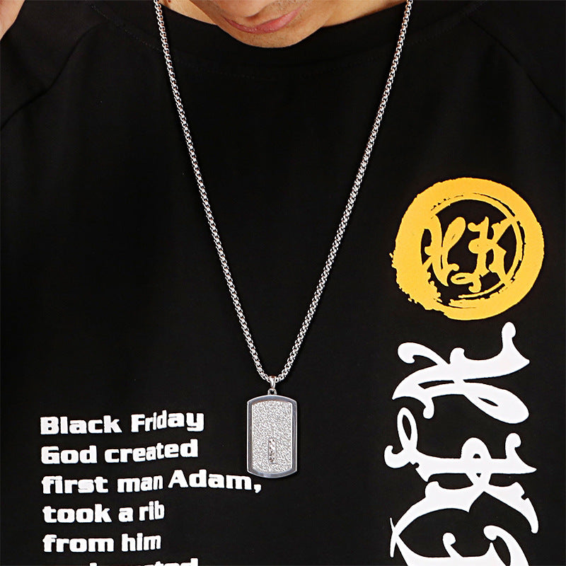 Can Be Sent On Behalf Of Others, And Stainless Steel Men's Tag Pendant, Necklace