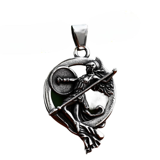 Titanium Steel Greek Mythology Warrior Muse Pendant for Men - Wholesale Accessories