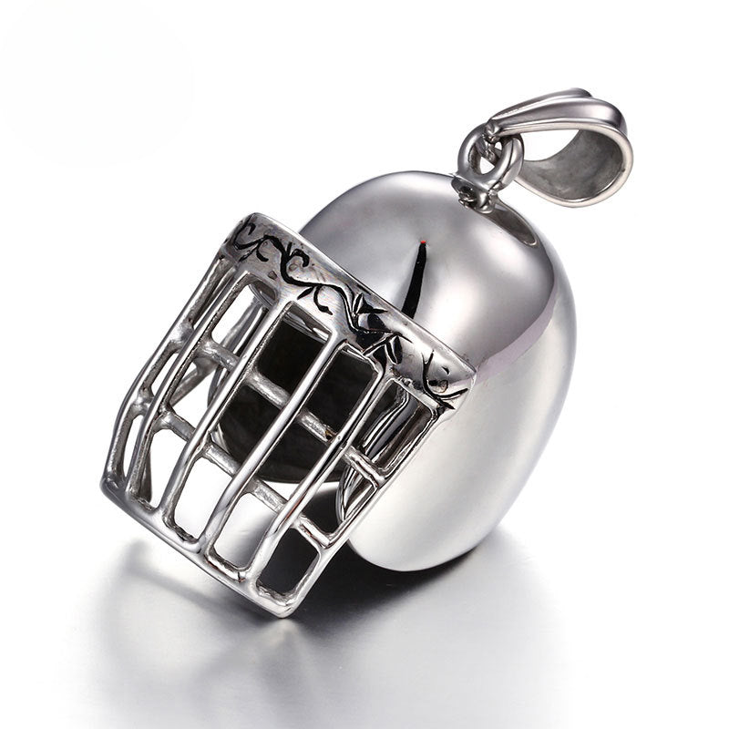 Stylish Titanium Steel Baseball Helmet Pendant for Men
