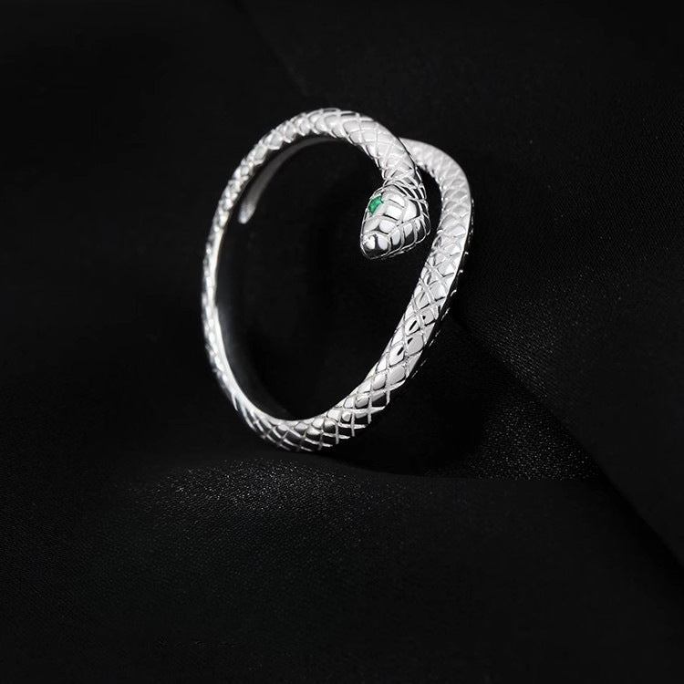 925 Sterling Silver Spirit Snake Ring for Women’s Luxury