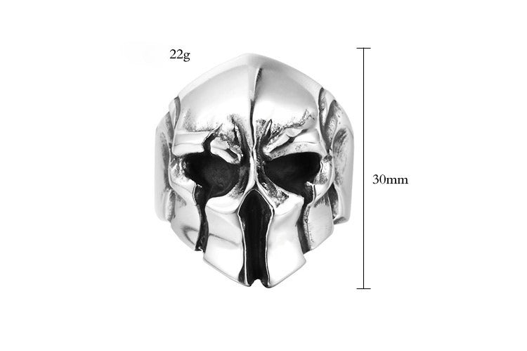 Spartan Helmet Titanium Steel Ring