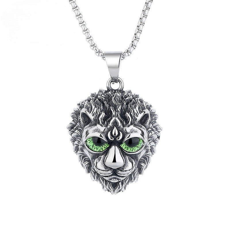 Punk Lion Stainless Steel Men's Pendant Necklace