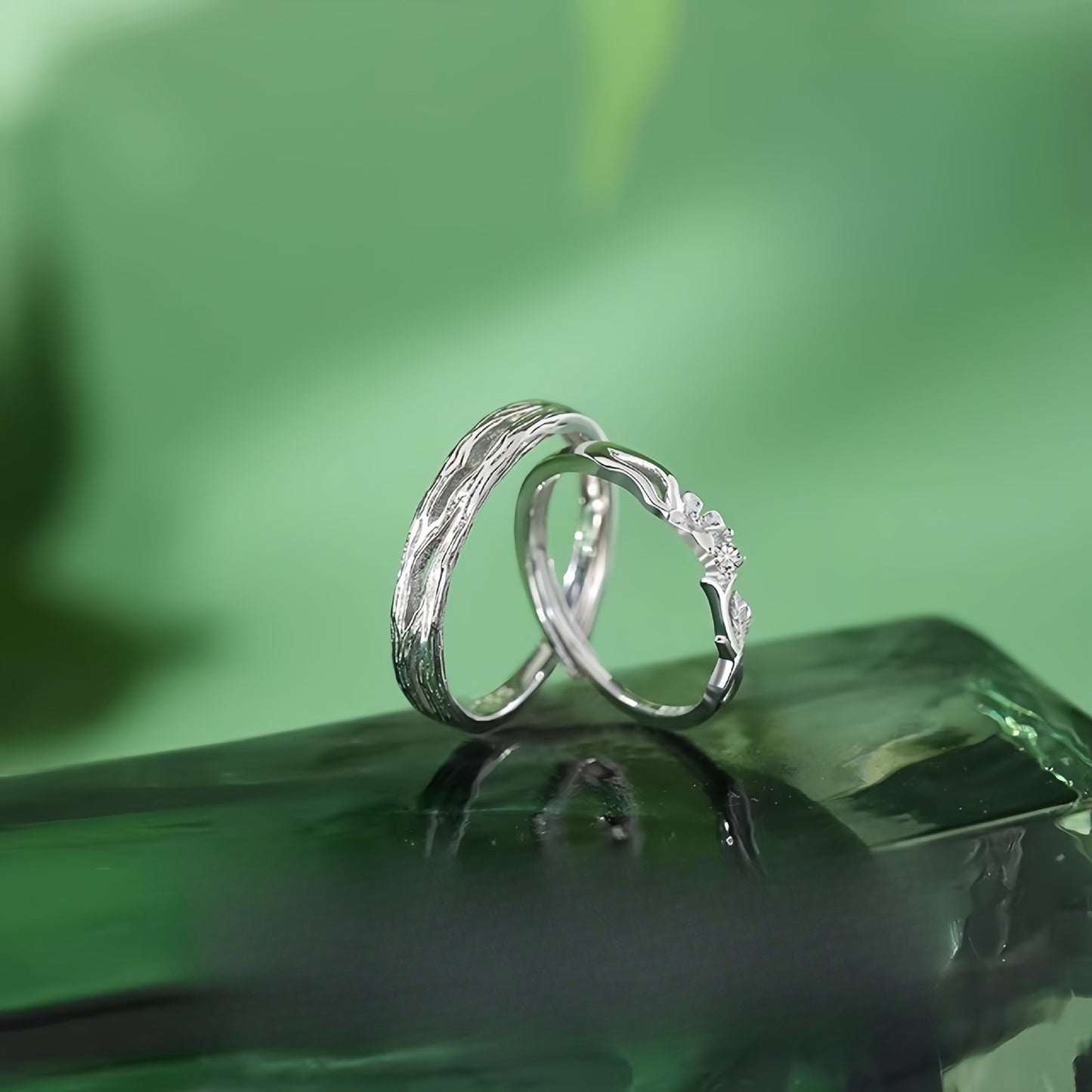 Planderful Sterling Silver Couple Ring Everyday Genie Adjustable Unisex Gift For Lovers