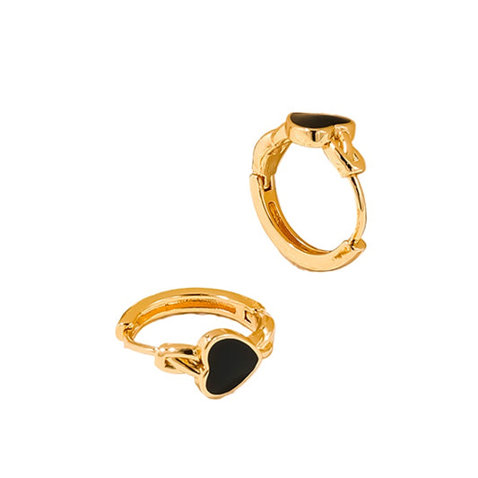 Luxurious Black Love Earrings with a Unique Design Aesthetic