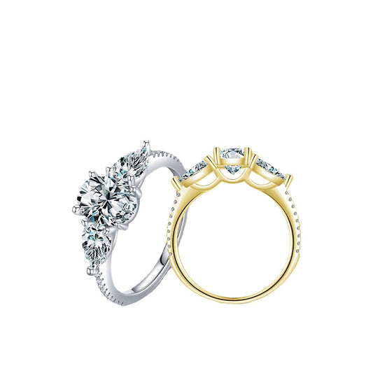 Elegant Sterling Silver Oval Zircon Proposal Ring