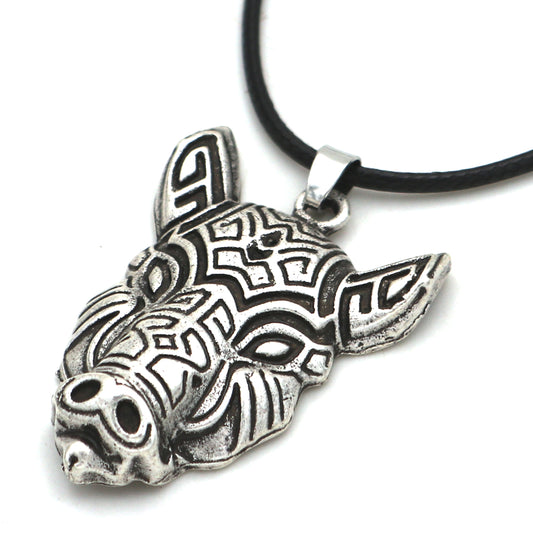 Viking Wolf Necklace - Men's European and American Animal Jewelry