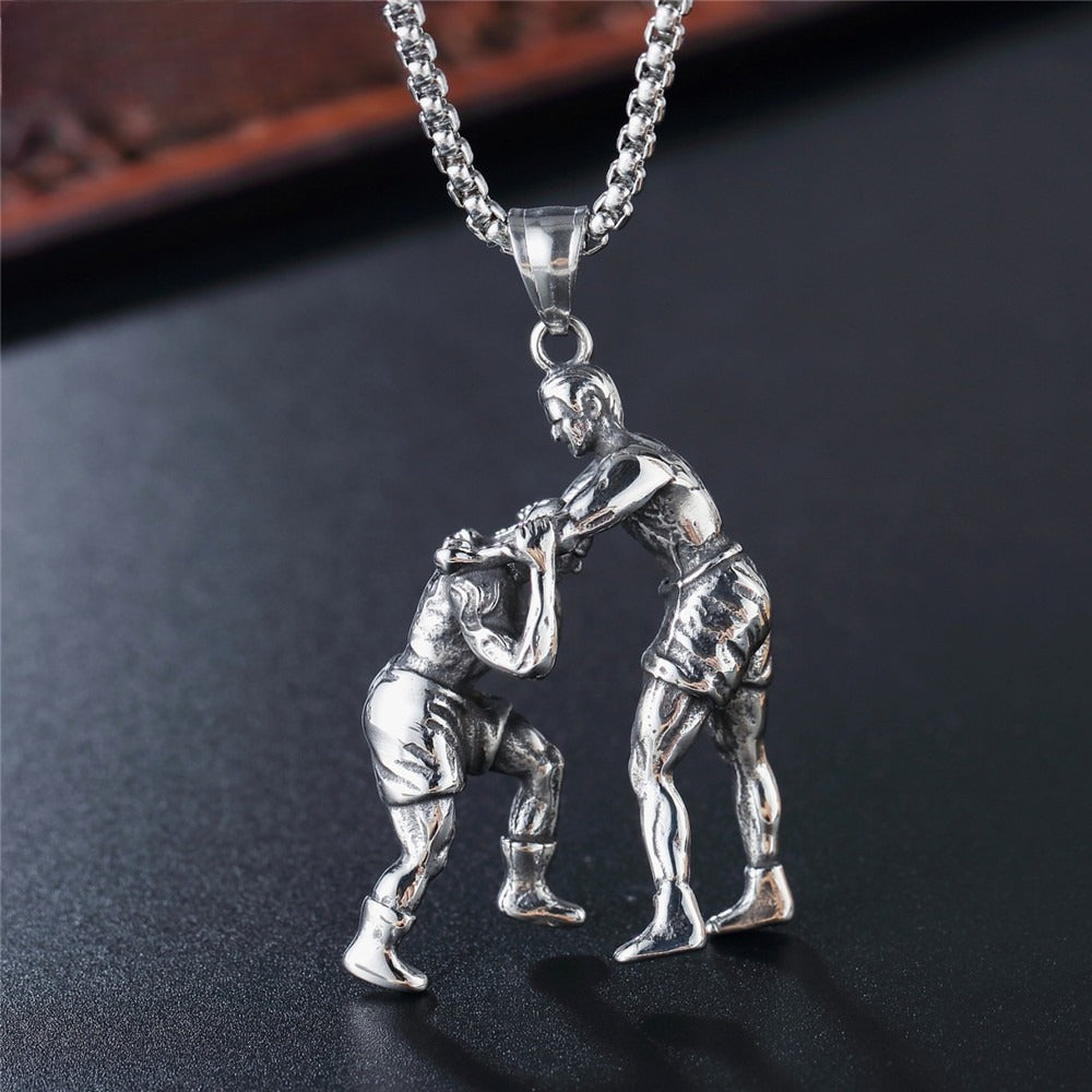 Planderful Titanium Steel Pendant Necklace For Athletes Unisex Protection Statement