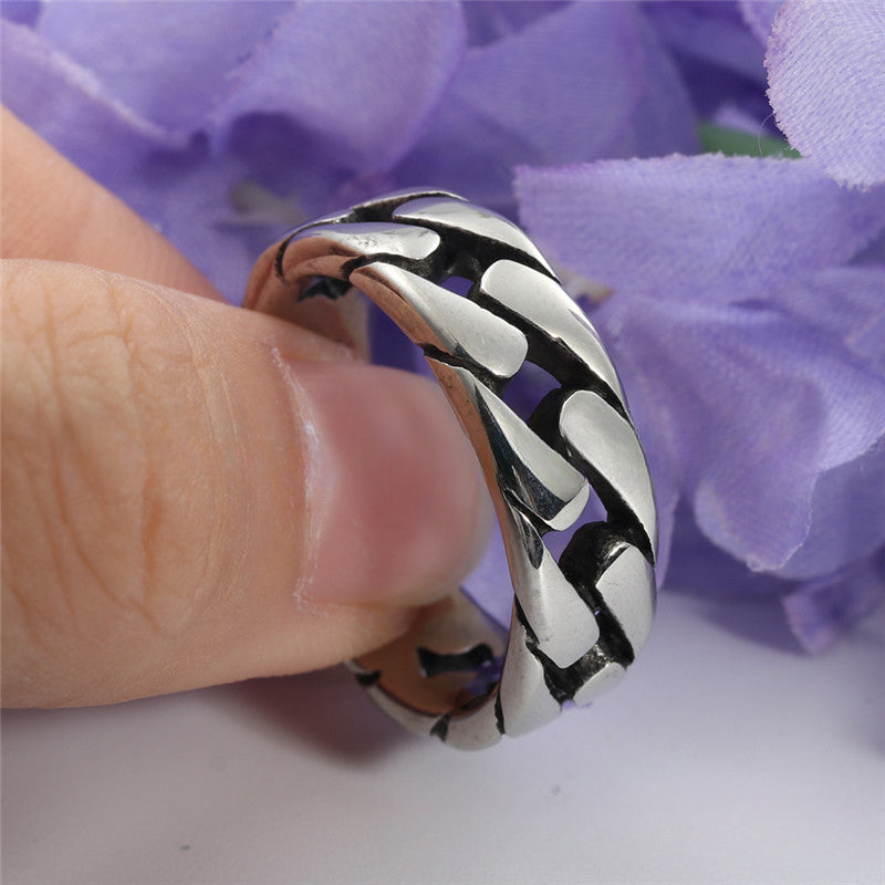 European And American Jewelry Titanium Steel Chain Ring