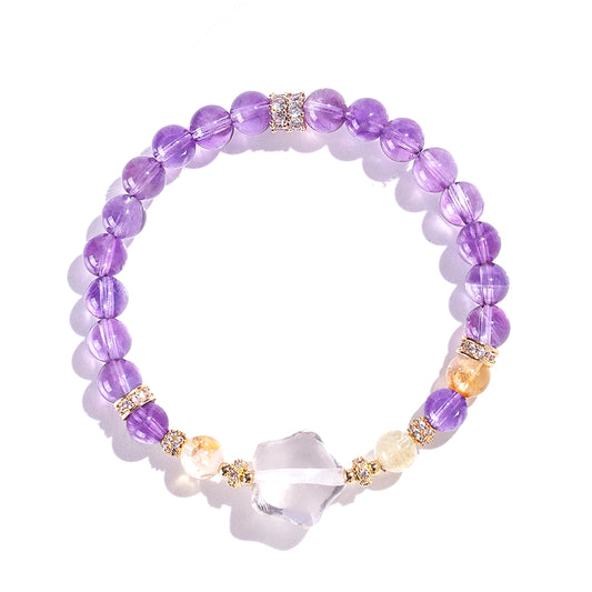 Planderful Fortune's Favor Bracelet – Elegant Amethyst and Crystal Design