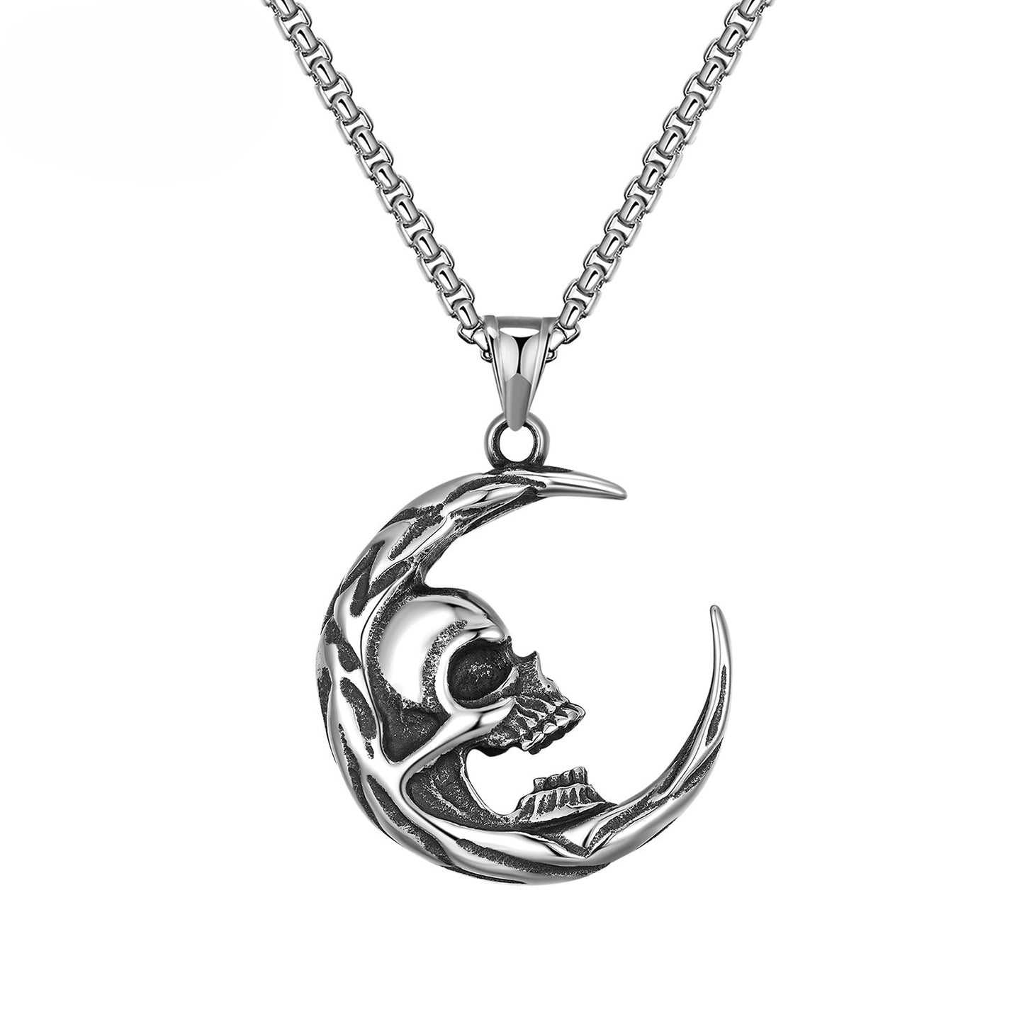 Steel Necklace – Statement Hip Hop Skull
