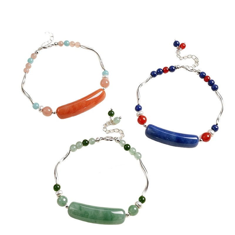 Aventurine & Grape Quartz Bracelet