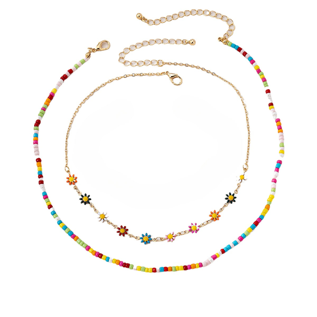 Planderful Vienna Verve Necklace Set – Bohemian Vacation Style with Colorful Beads
