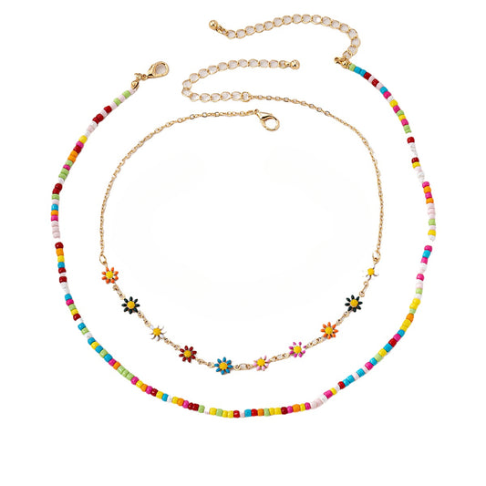 Planderful Vienna Verve Necklace Set – Bohemian Vacation Style with Colorful Beads