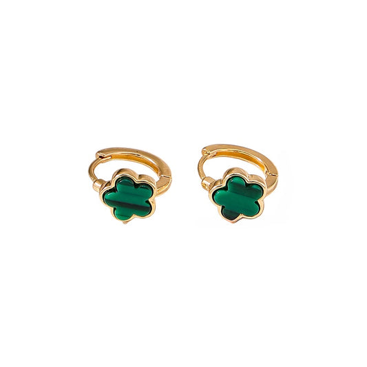 Planderful Vienna Verve Earrings – Elegant Five-Leaf Clover Design