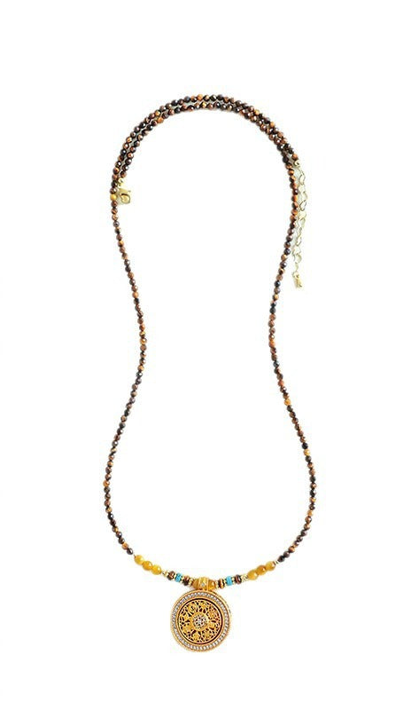 Crystal Eye Pendant Necklace