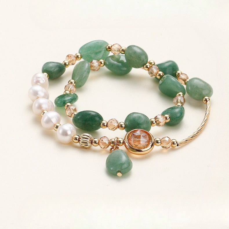 Freshwater Pearl Amethyst Jade Bracelet