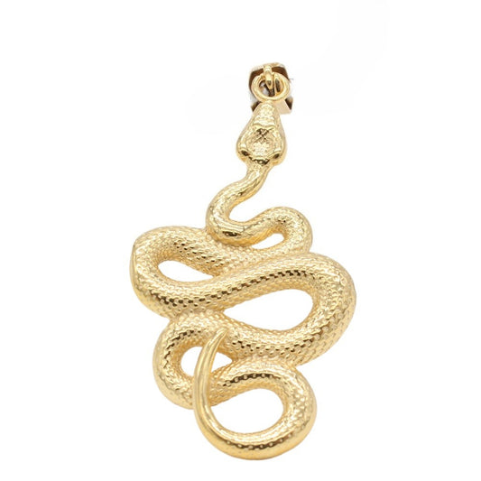 Titanium Steel Snake Pendant For Men And Women Bold Statement Necklace By Planderful