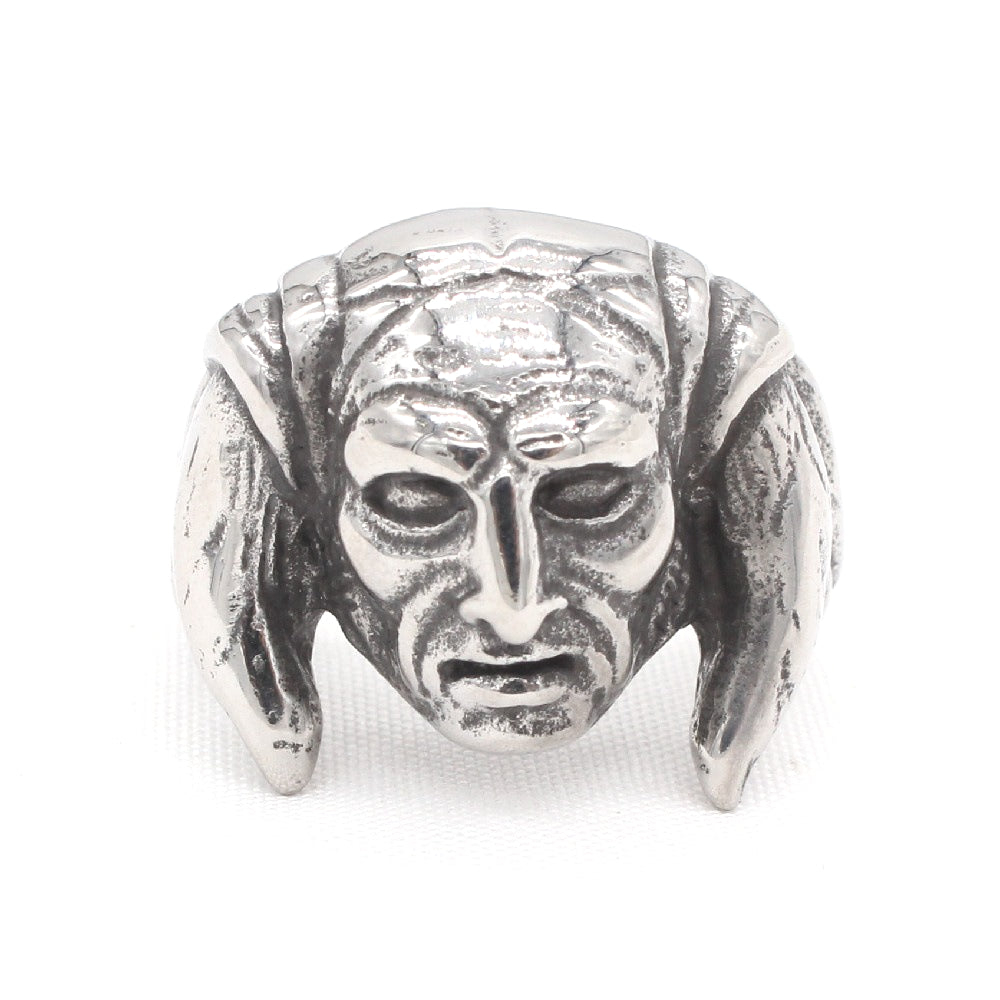 Planderful Titanium Steel Ring Unisex Retro Monster Design Protection Statement For Men And Women