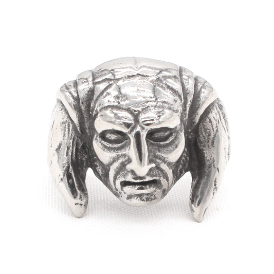 Planderful Titanium Steel Ring Unisex Retro Monster Design Protection Statement For Men And Women