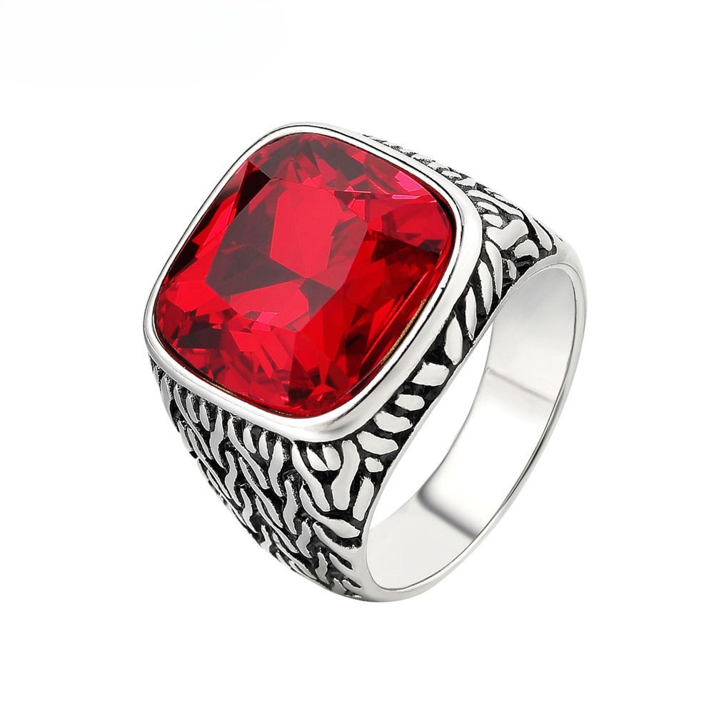 Planderful Zircon Titanium Steel Ring Unisex Jewelry With Premium Protective Statement For Men And Women