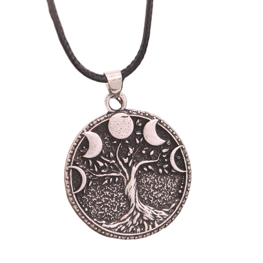 Norse Legacy Tree of Life Alloy Pendant Cross Border Necklace for Men