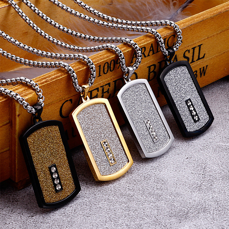Can Be Sent On Behalf Of Others, And Stainless Steel Men's Tag Pendant, Necklace