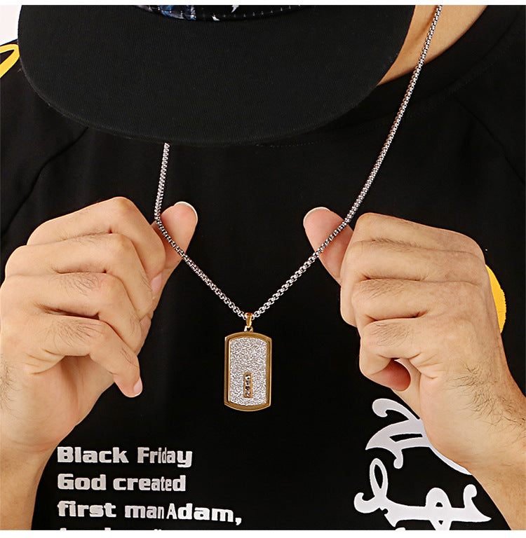 Can Be Sent On Behalf Of Others, And Stainless Steel Men's Tag Pendant, Necklace