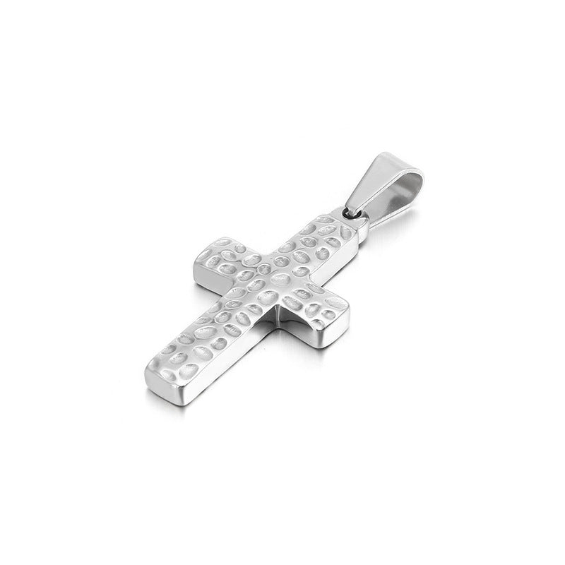 Believer Pendant: Trendy Titanium Steel Cross Necklace for Men