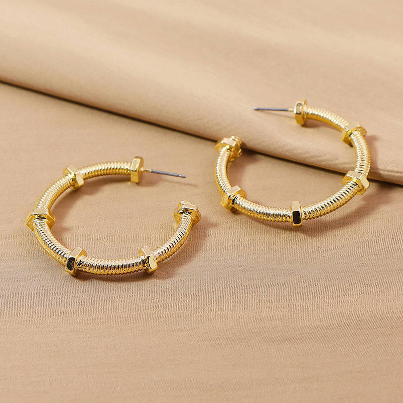 Metallic Marvel Earrings - Vienna Verve Collection