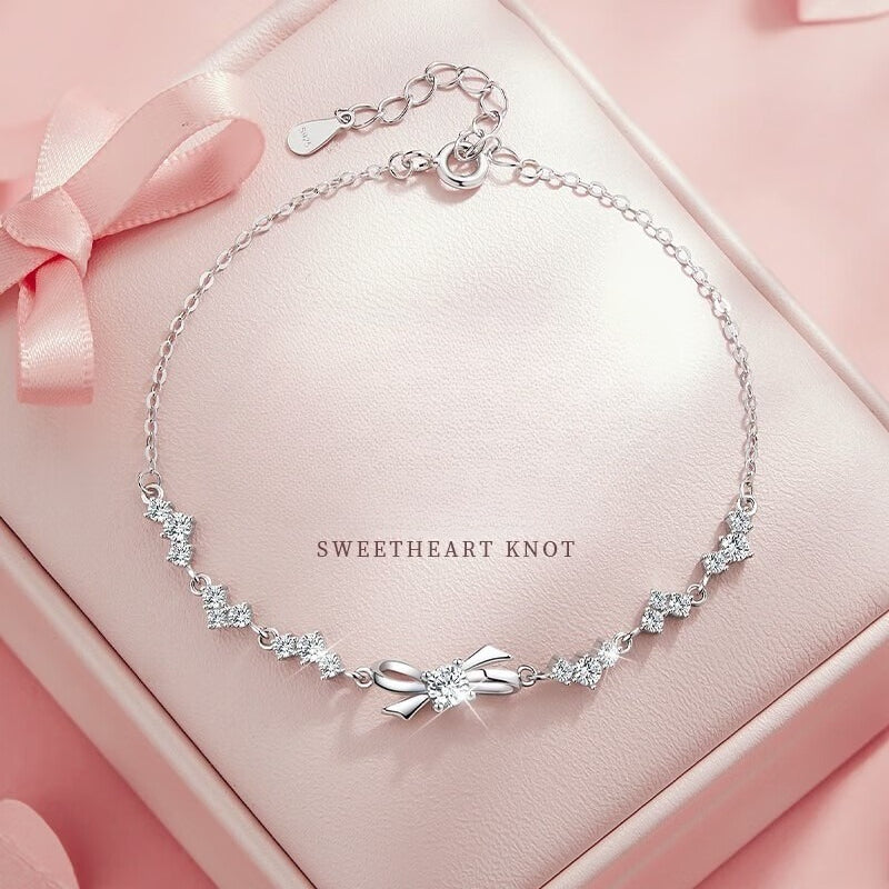 Shiny Zircon 925 Sterling Silver Women's Bracelet